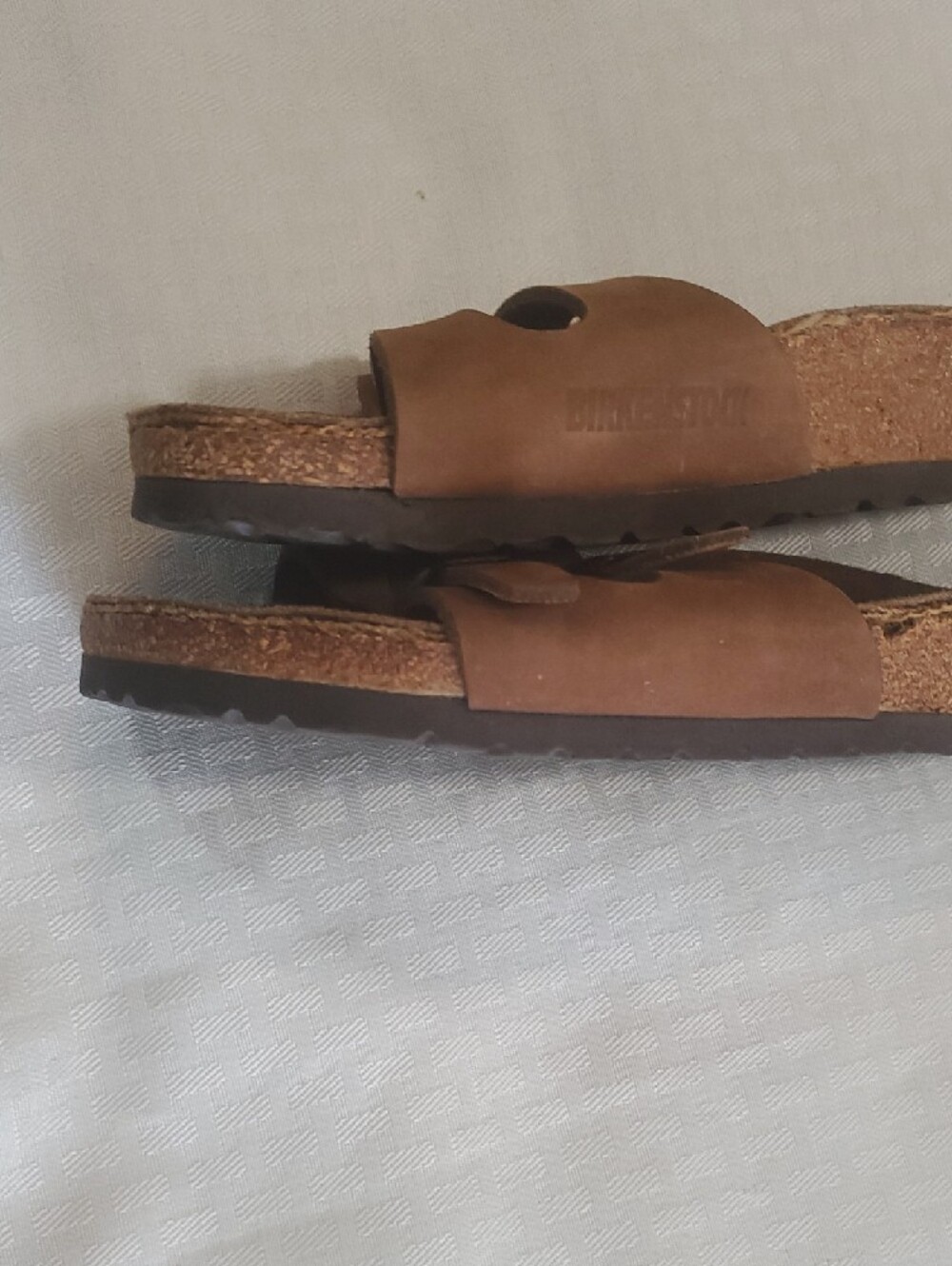 Birkenstock Brown Double Buckle Slide Sandals - Picture 9 of 14
